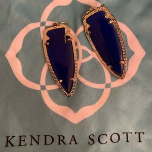 Kendra Scott sky drop earrings blue